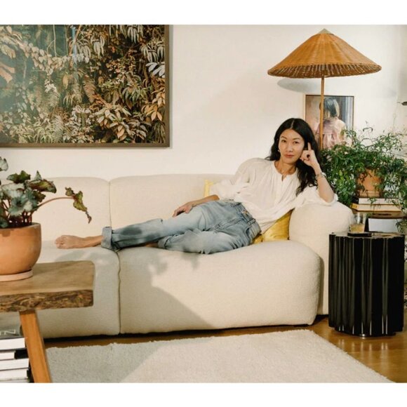 💕DOEN💕 Doen x Dronme Denim Dronme Jeans ~ Kims Wash Blue 31 NWT - Picture 4 of 16